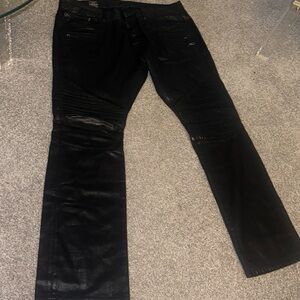 Black Vintage Leather Pants by Cult of Individuality